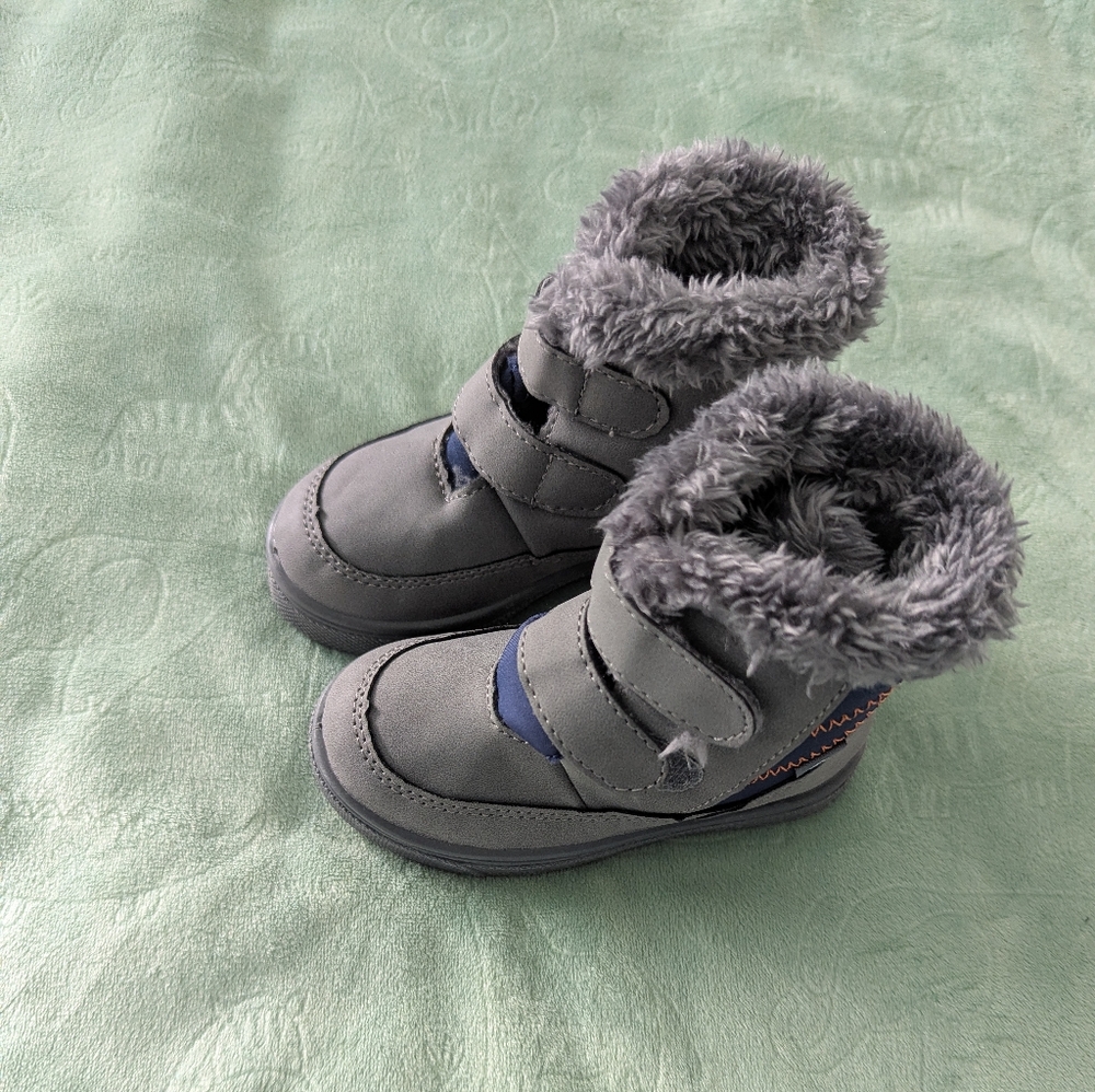 Cozy Gray Kids Boots